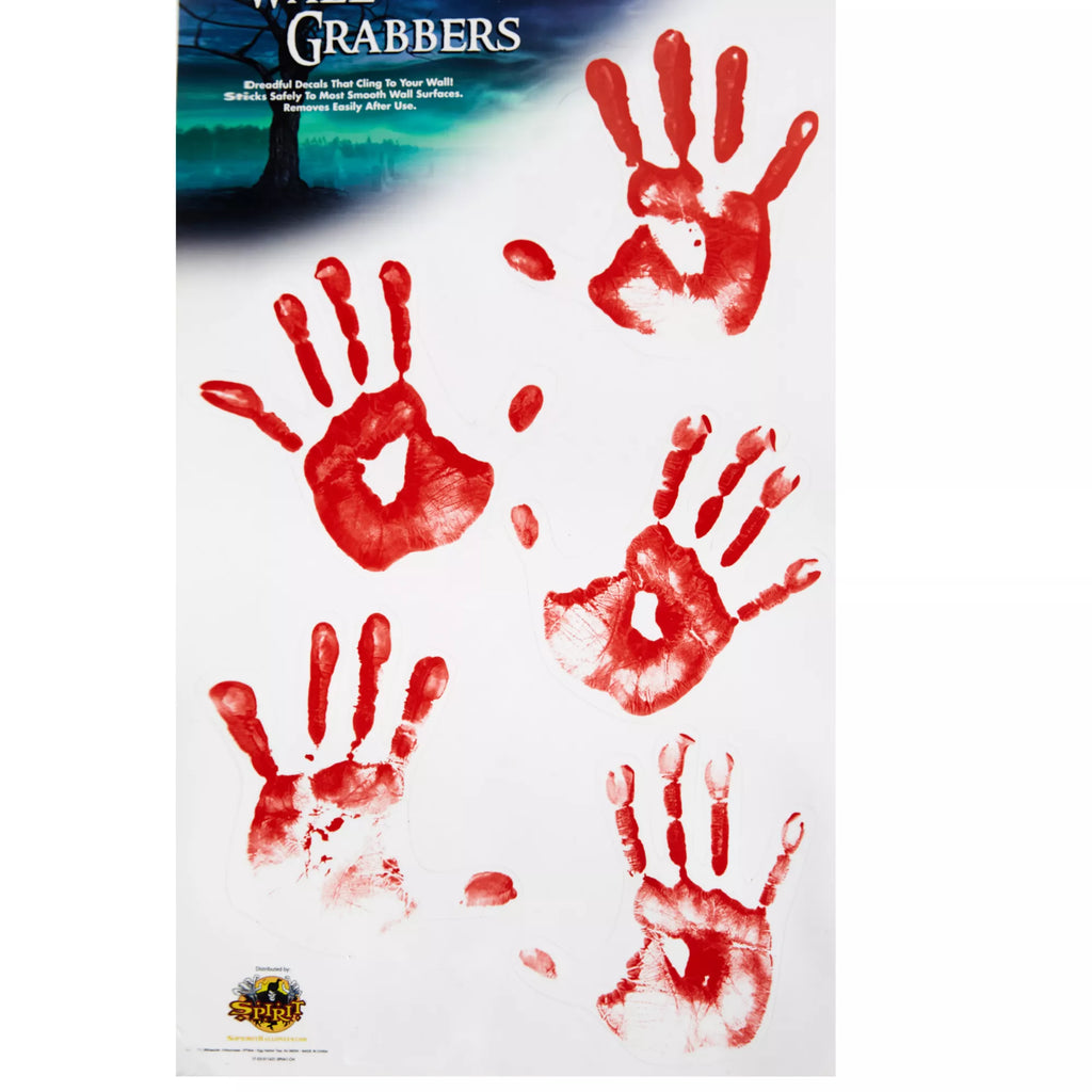 Floor Gore Bloody Human Handprints Decoration