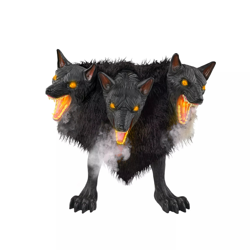 2 Ft 7 In Cerberus Three Headed Dog Animatronic