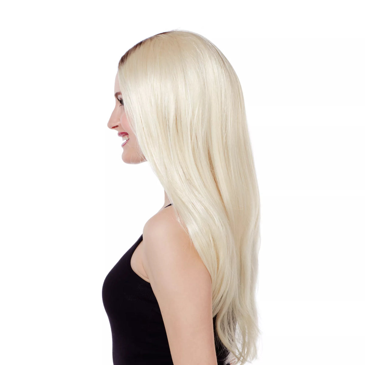 Blonde Black Roots Wig