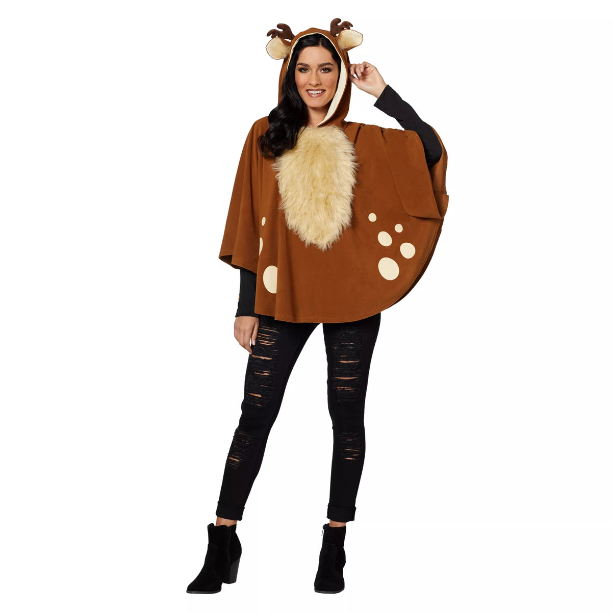 Adult Faux Fur Deer Poncho
