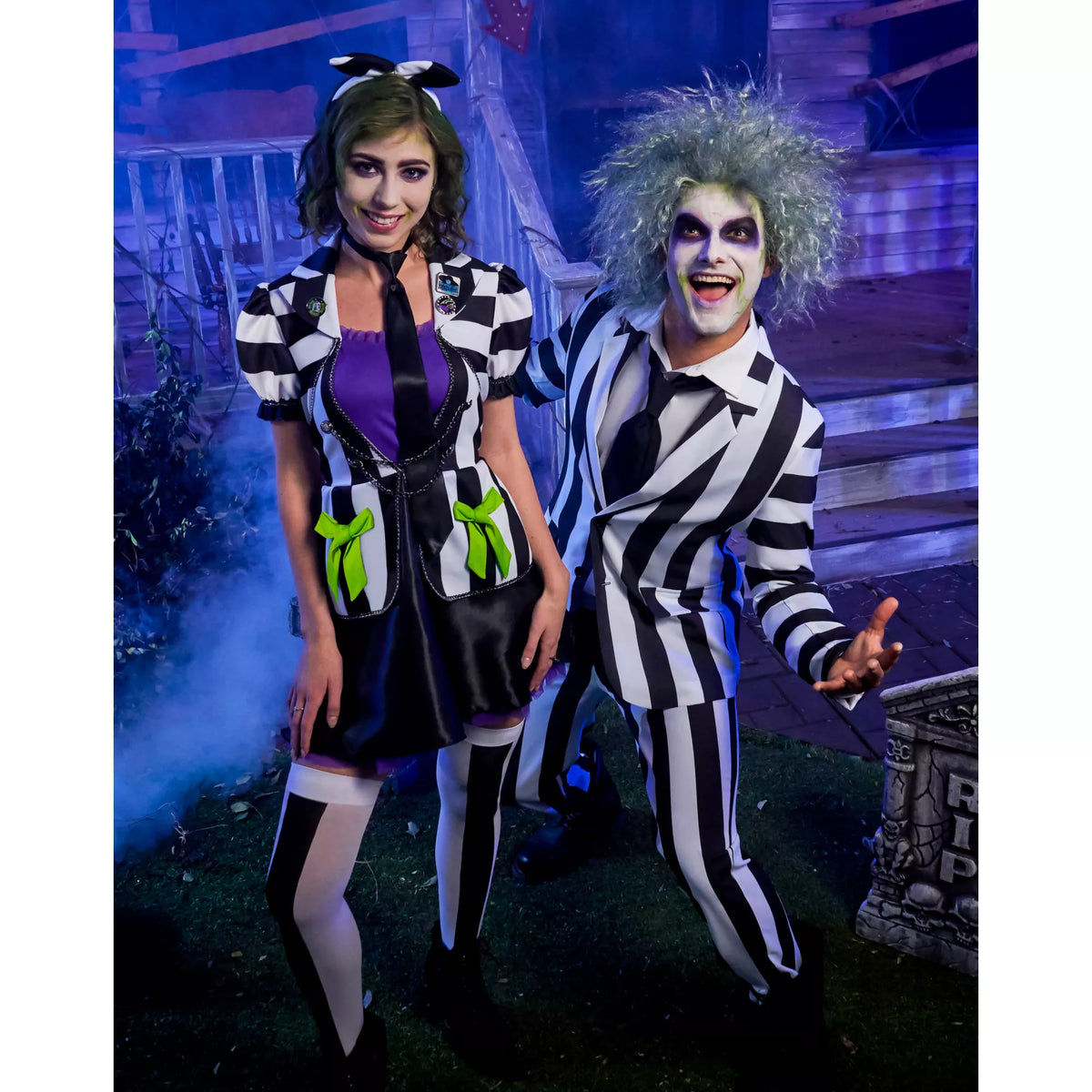 Adult Beetlejuice Striped Suit