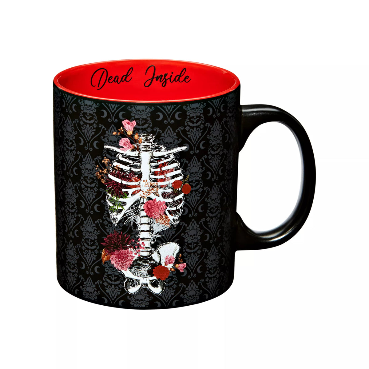 Dead Inside Floral Skeleton Coffee Mug 20 oz.