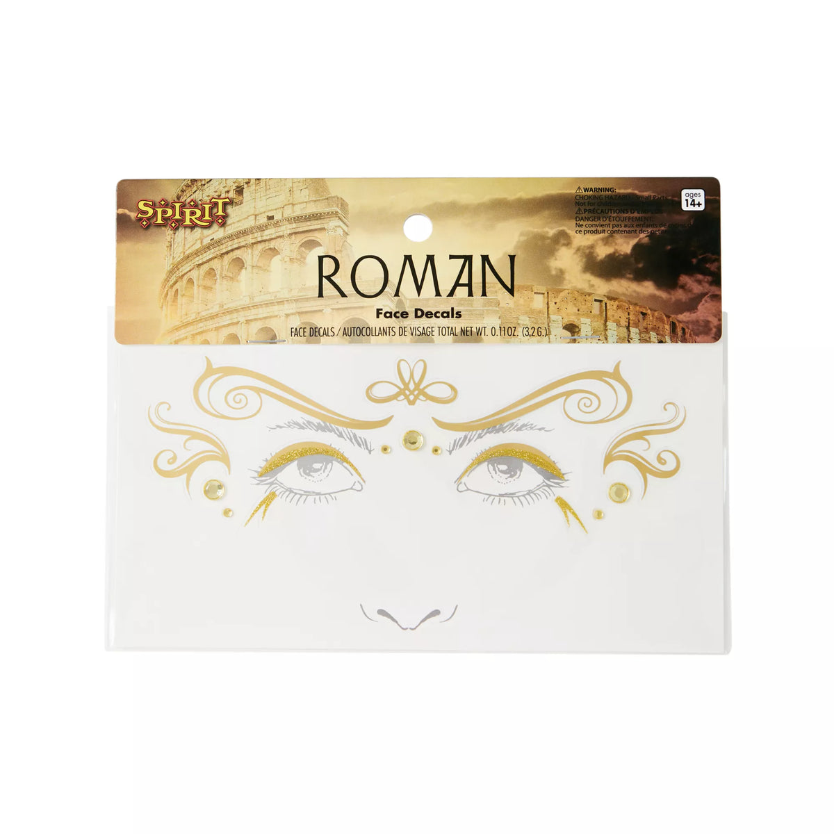 Gold Roman Face Decals