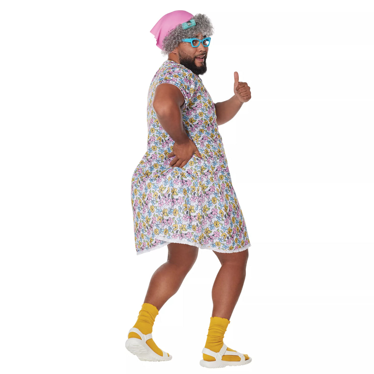 Adult Grandma Flower Dress Costume
