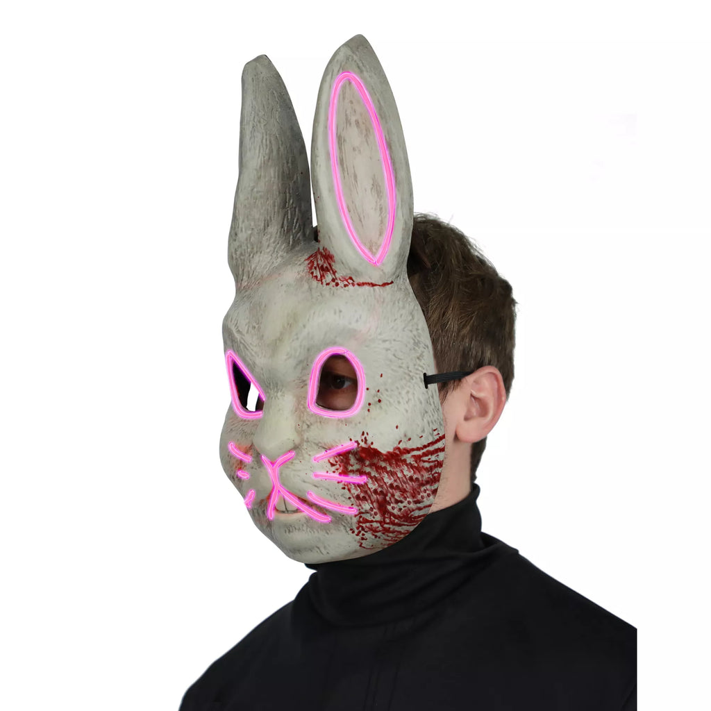 Light-Up EL Wire Bad Bunny Half Mask