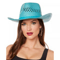 Blue Straw Cowboy Hat
