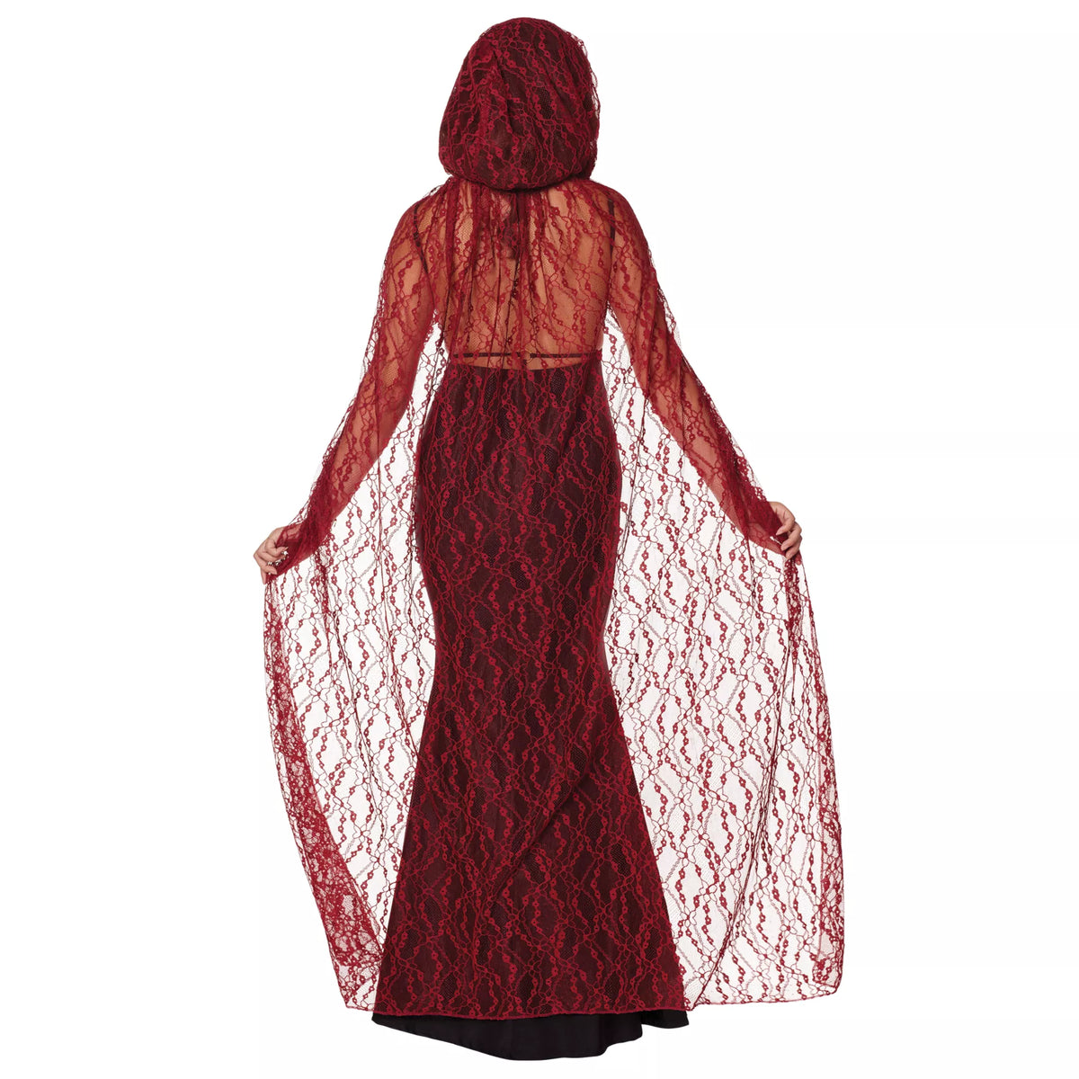 Adult Burgundy Lace Cape