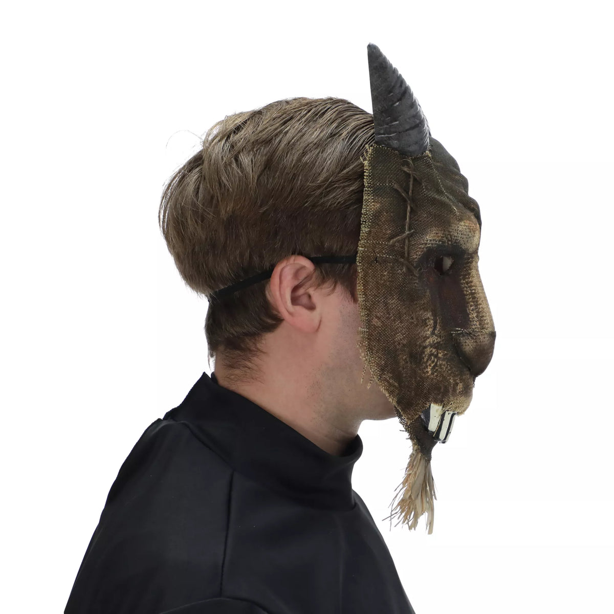 Bloody Burlap Goat Half Mask