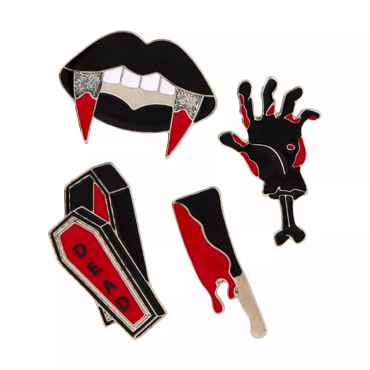 Bloody Horror Pin Set - 4 Pack