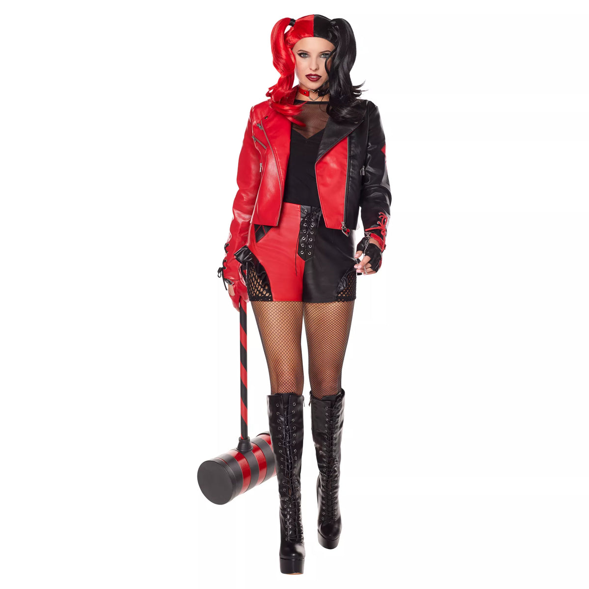 Adult Harley Quinn Faux Leather Jacket - DC Villains
