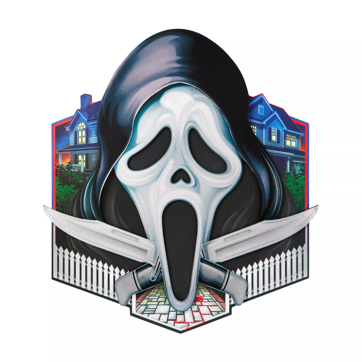 Ghost Face Fence Sign