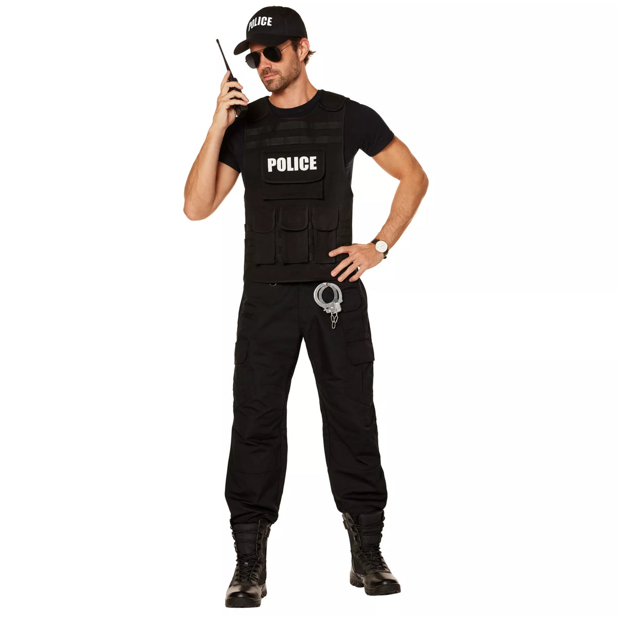 Adult Black Police Vest