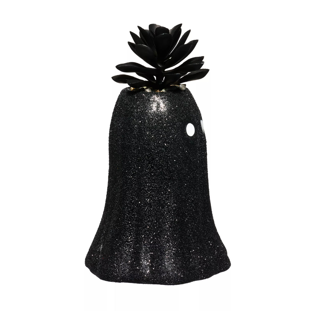 Black Glitter Ghost Faux Succulent