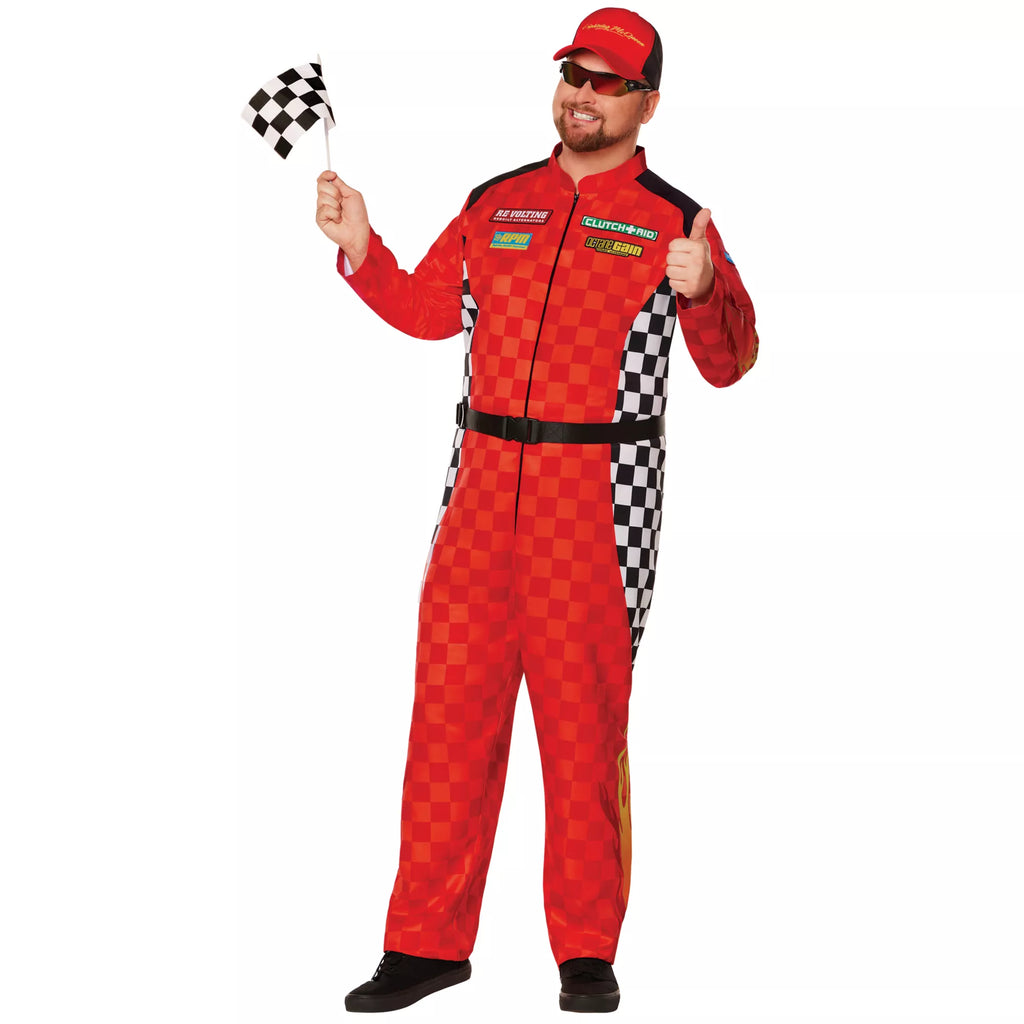 Adult Lightning McQueen Jumpsuit Costume - Cars