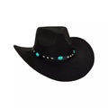 Black Western Turquoise Cowboy Hat