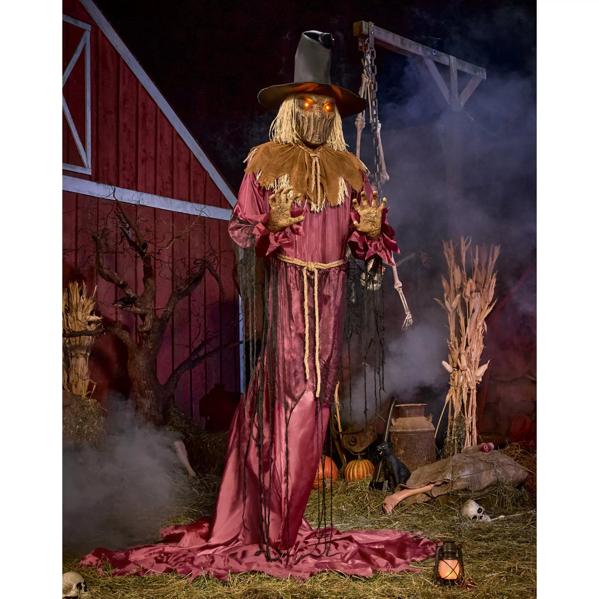 9 Ft 5 In Sinister Straw Man Animatronic