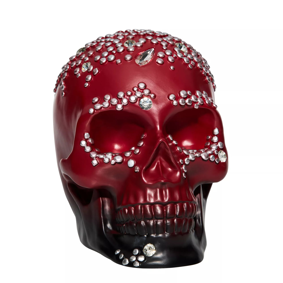 Red Ombre Bedazzled Skull