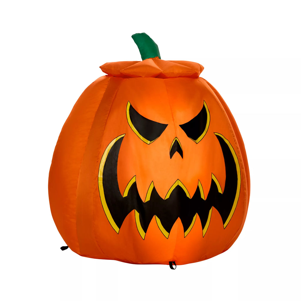 3 Ft 7 In Light-Up Animated Rising Pumpkin Cat Inflatable Decoration