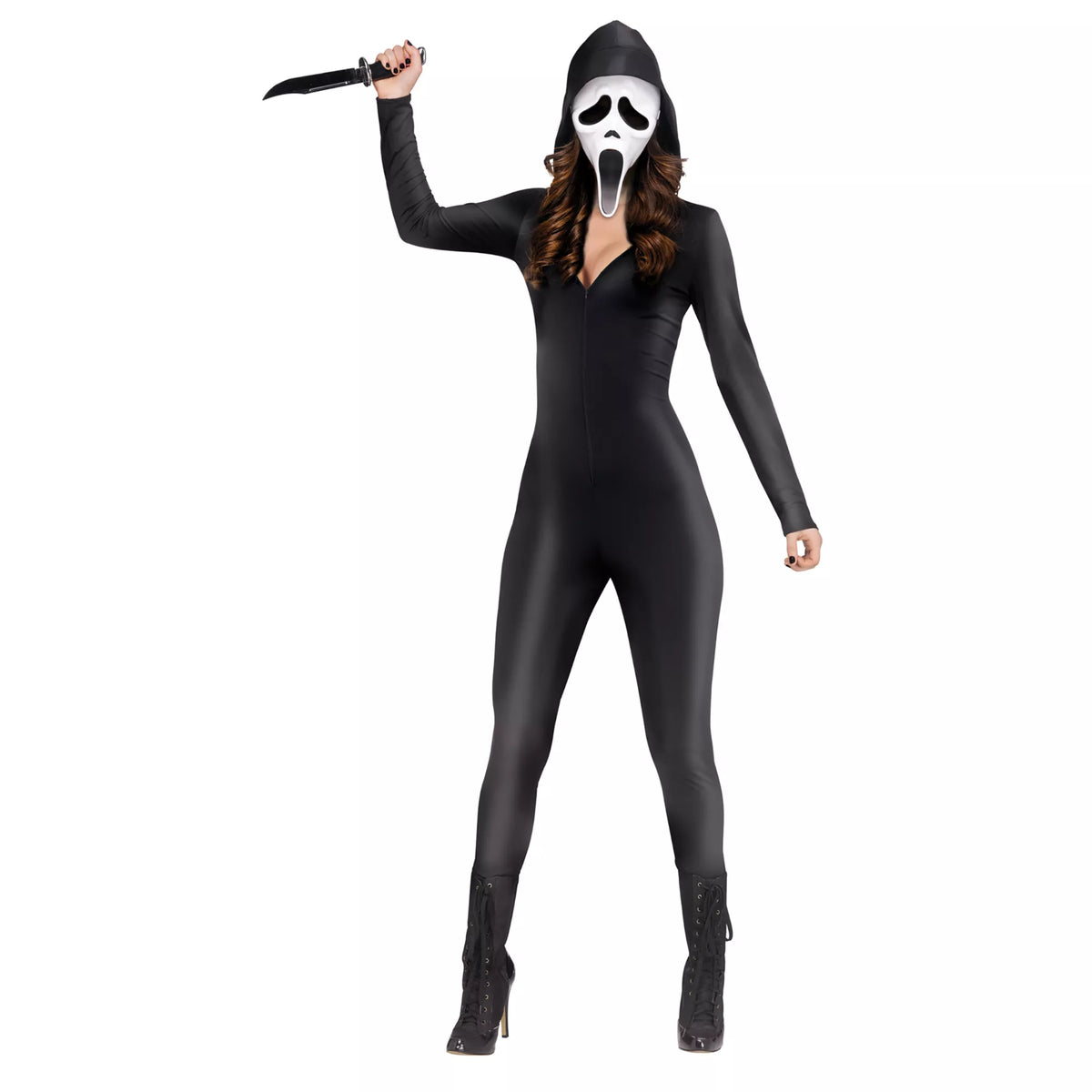 Adult Ghost Face Catsuit Costume