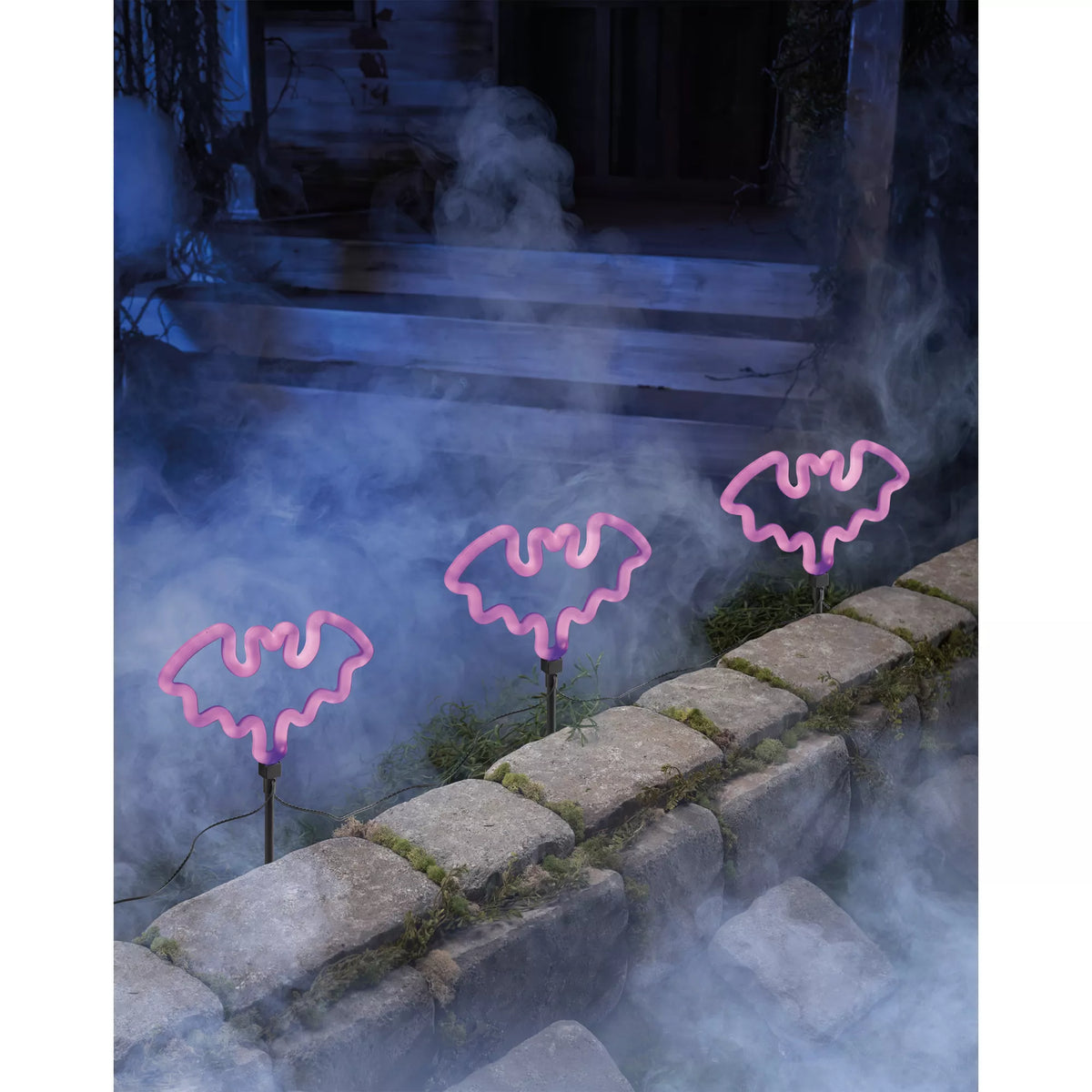 Multi-Pack Light-Up Bat Pathway Markers - 3 Pack