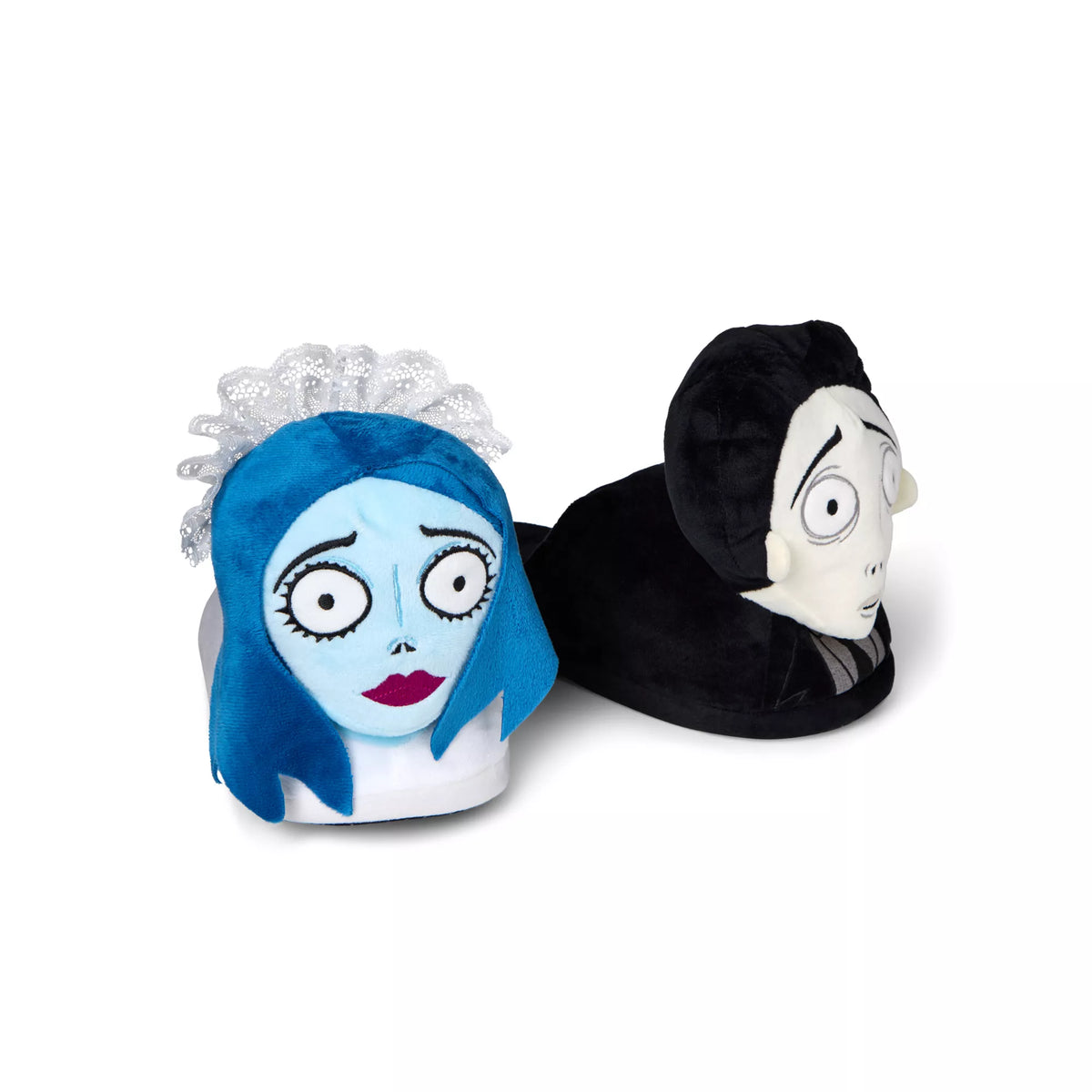 Victor and Emily Plush Slippers - Corpse Bride