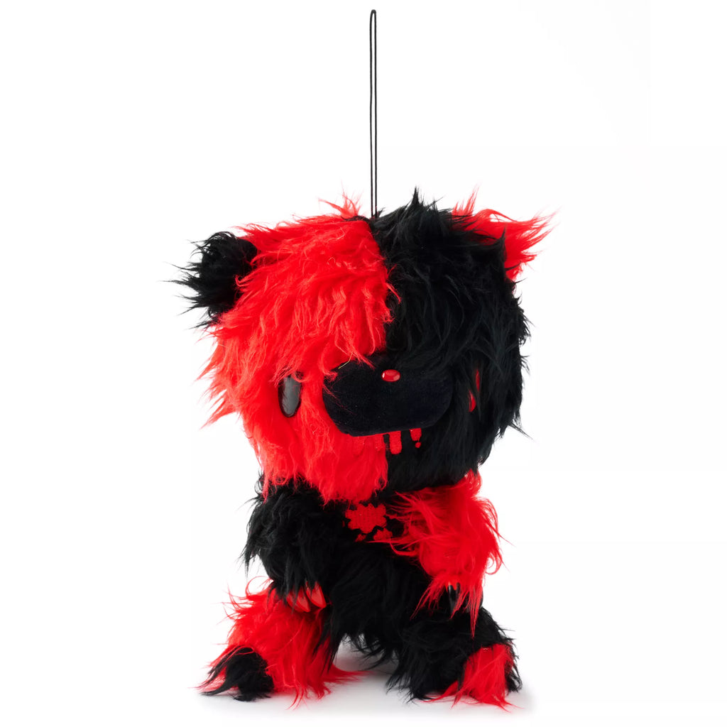Gloomy Bear Black and Red Long Fur Plush