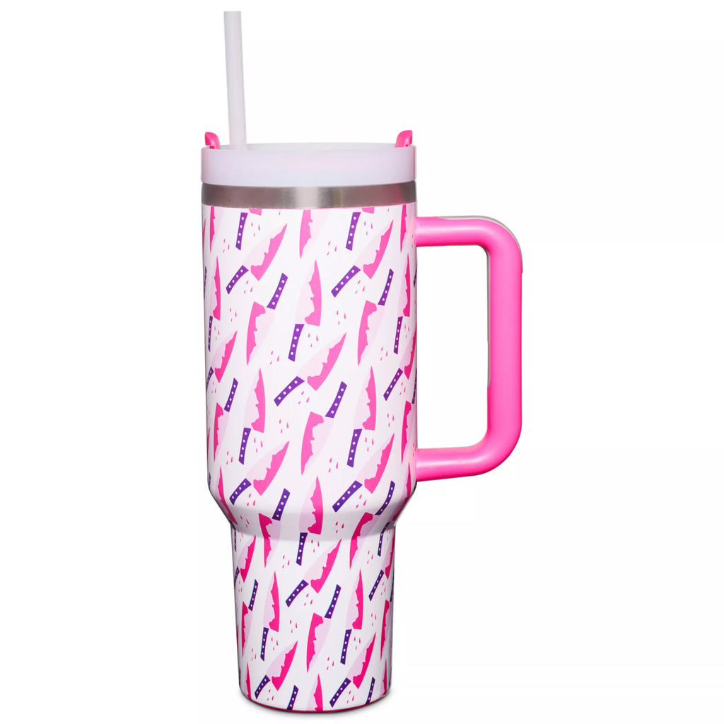 Pink Bloody Butcher Knife Travel Tumbler with Straw - 40 oz.
