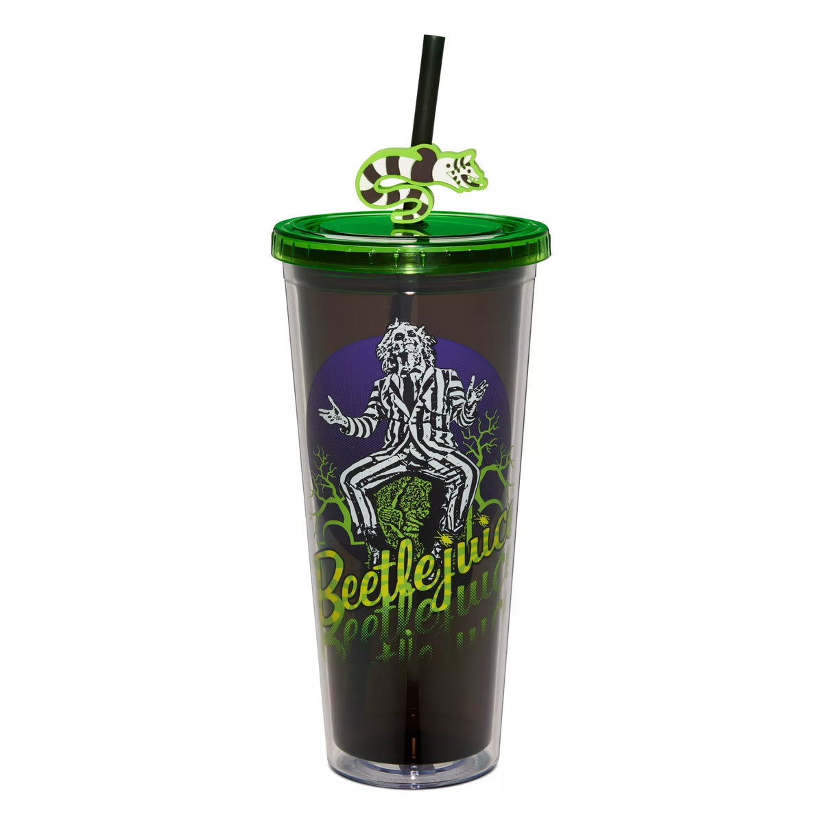 Beetlejuice Cup with Sandworm Straw Topper - 24 oz.