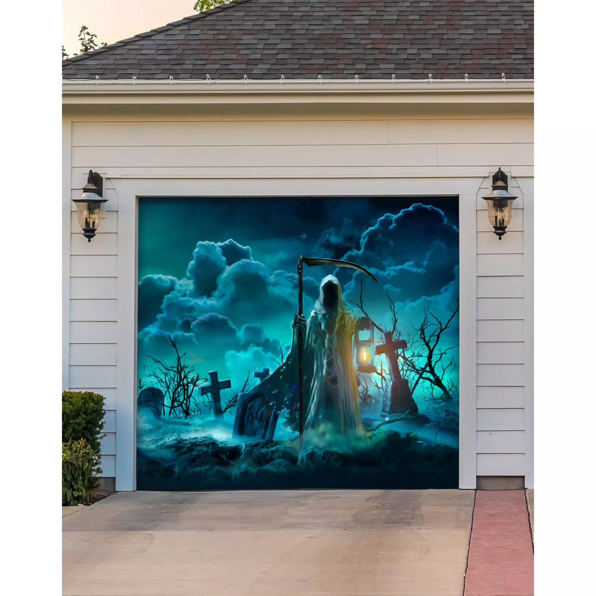 Haunted Reaper Garage Single Door Cover