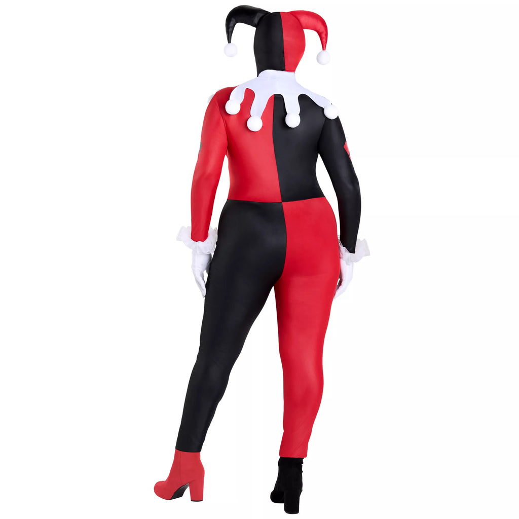 Adult Harley Quinn Plus Size Catsuit Costume - DC Villains