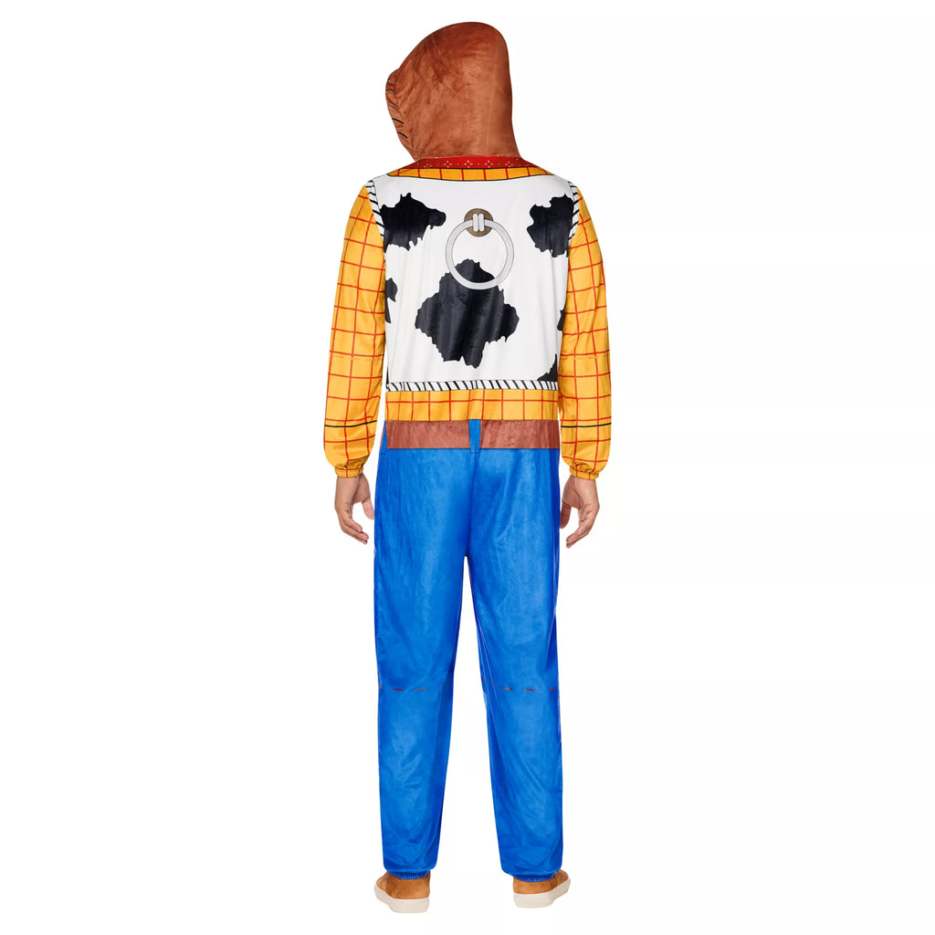 Adult Woody Hooded Plush Jumpsuit Costume - Toy Story